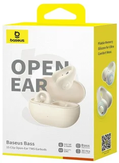 Baseus Bass 15 Clip Draadloze Open-Ear Oordopjes Wit