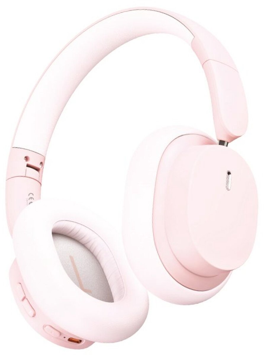 De Baseus Bowie D05 Bluetooth Hoofdband Koptelefoon Roze in één oogopslag