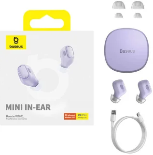 Baseus Bowie WM01 Draadloze Bluetooth Oordopjes Paars