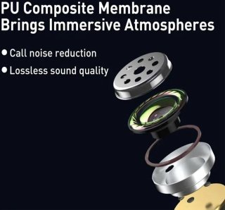 Baseus Bowie WM01 TWS Bluetooth Oordopjes Groen