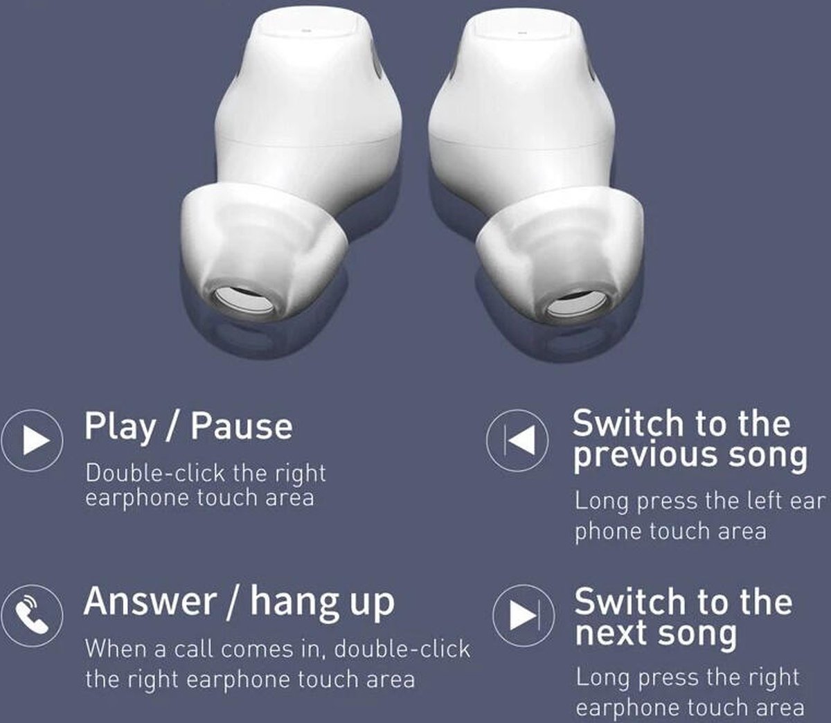 Baseus Bowie WM01 TWS Bluetooth Oordopjes Wit