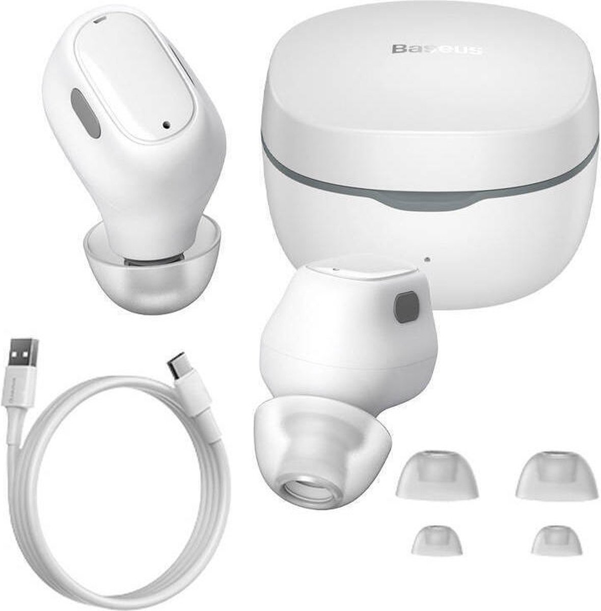 Baseus Bowie WM01 TWS Bluetooth Oordopjes Wit