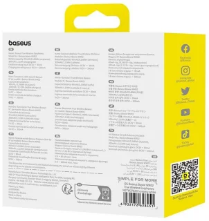 Baseus Bowie WM02 Bluetooth Oordopjes Wit