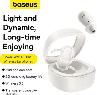 Baseus Bowie WM02 Bluetooth Oordopjes Wit