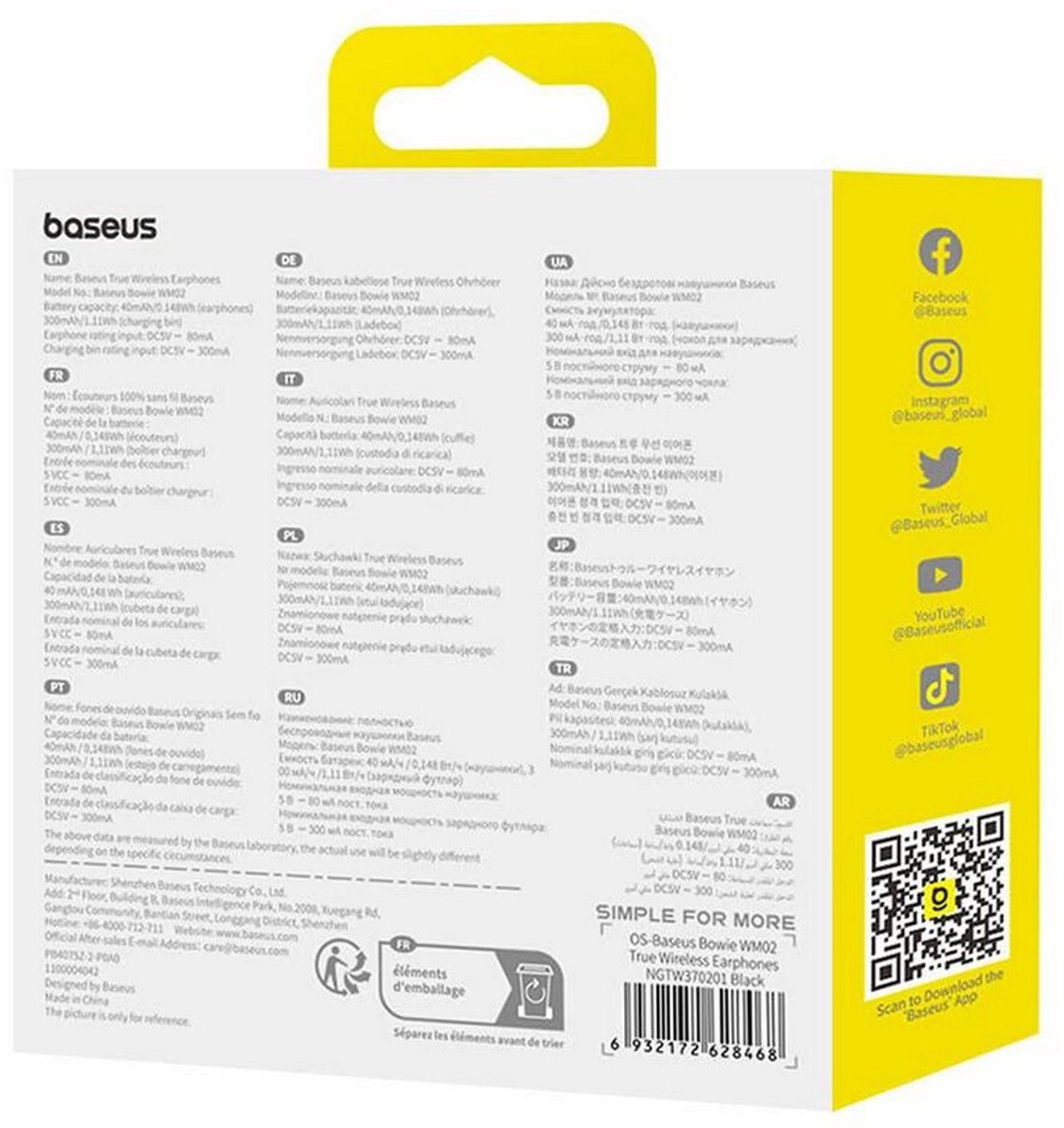 Baseus Draadloze Bluetooth Oordopjes Zwart