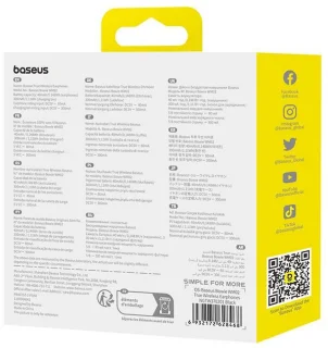 Baseus Draadloze Bluetooth Oordopjes Zwart