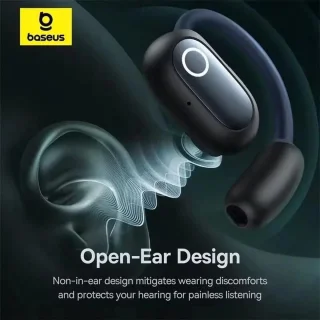 Baseus Eli Sport 1 Draadloze Open-Ear Sport Oordopjes Cosmic Zwart