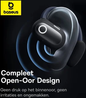 Baseus Eli Sport 1 Draadloze Open-Ear Sport Oordopjes Cosmic Zwart