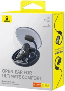 Baseus Eli Sport 1 Draadloze Open-Ear Sport Oordopjes Cosmic Zwart