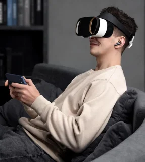 Baseus SiMU S2 Draadloze oortelefoons Grijs