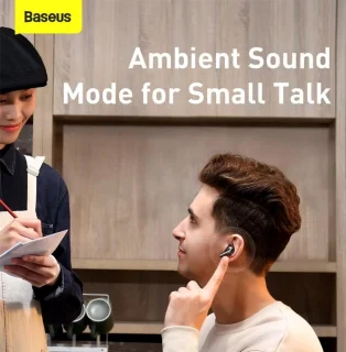 Baseus SiMU S2 Draadloze oortelefoons Grijs