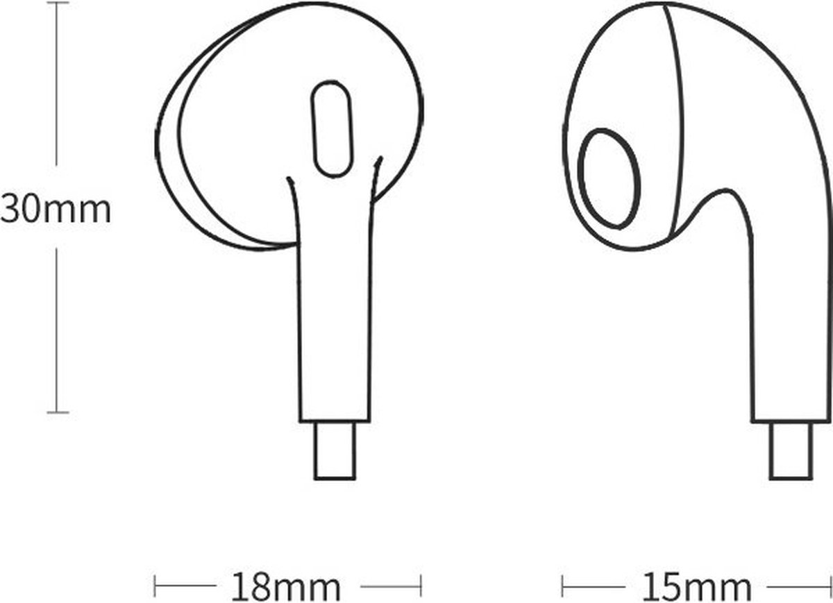Baseus Type-C In-Ear Koptelefoon Wit