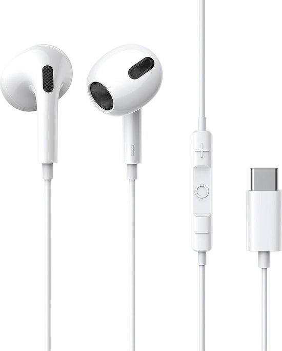 Baseus Type-C In-Ear Koptelefoon Wit