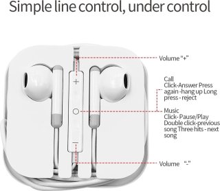 Bedrade Oortjes Geschikt voor Apple iPhone Headset met Microfoon