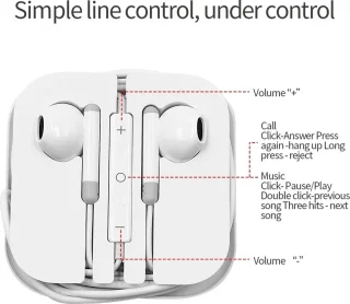 Bedrade Oortjes Geschikt voor Apple iPhone Headset met Microfoon