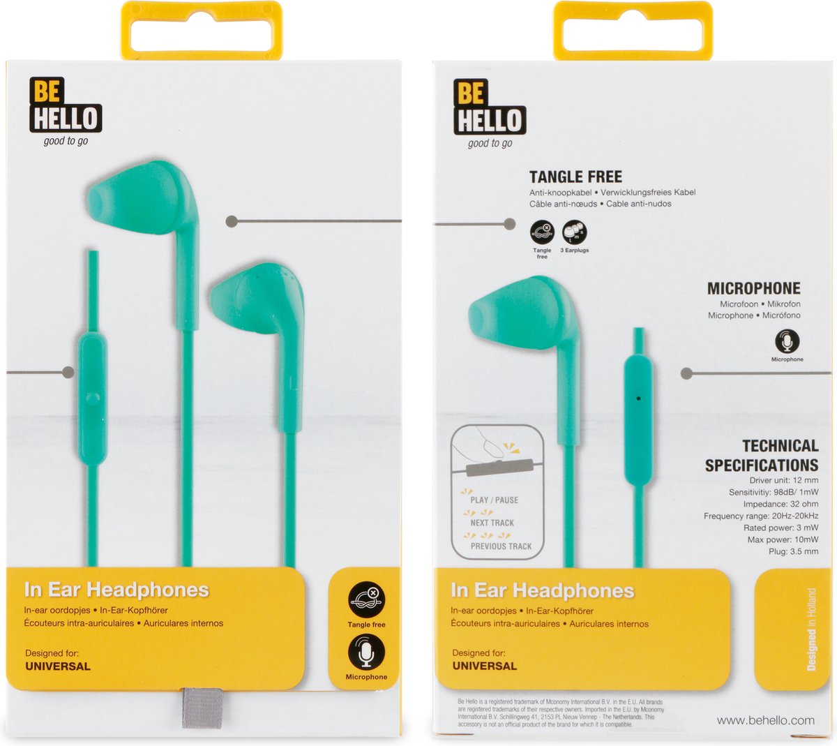 BeHello Oordopjes 3.5mm Groen