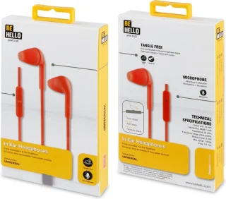 BeHello Oordopjes 3.5mm Rood