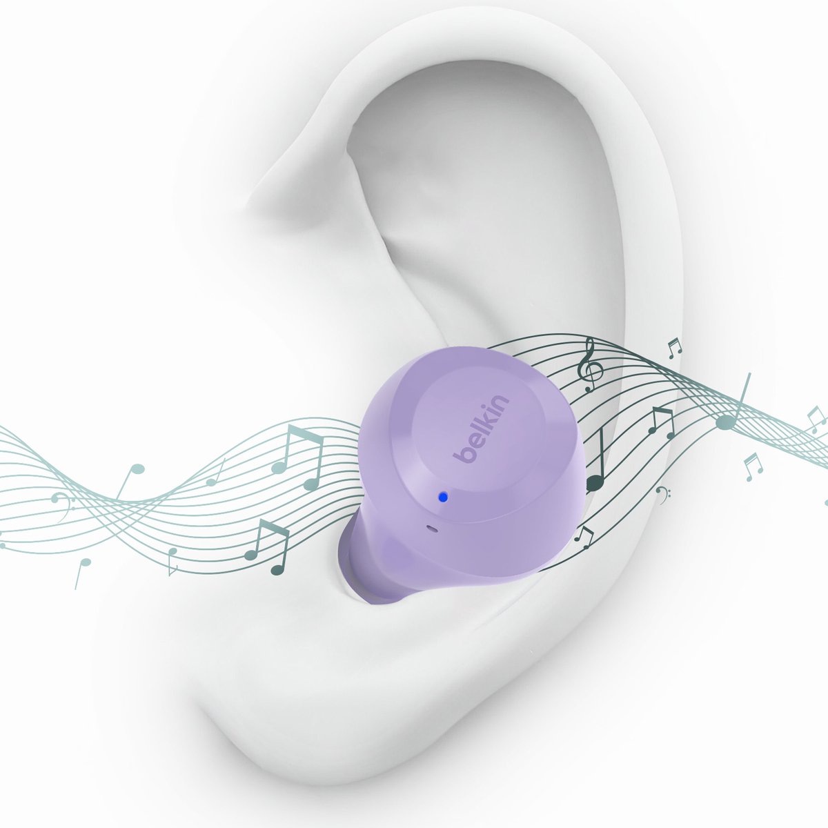 Belkin SoundForm Bolt Draadloze In-ear Headset Lavendel
