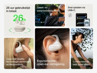 Belkin SoundForm ClearFit Draadloze Open-Ear Oortjes Zand