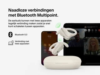 Belkin SoundForm ClearFit Draadloze Open-Ear Oortjes Zand