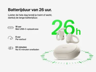 Belkin SoundForm ClearFit Draadloze Open-Ear Oortjes Zand