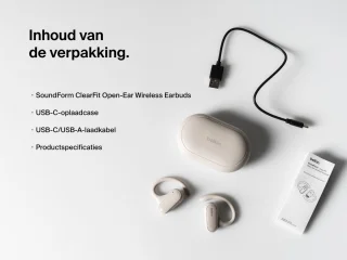 Belkin SoundForm ClearFit Draadloze Open-Ear Oortjes Zand