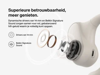 Belkin SoundForm ClearFit Draadloze Open-Ear Oortjes Zand