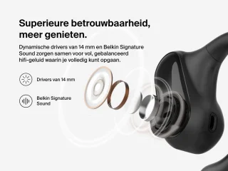 Belkin SoundForm ClearFit Draadloze Sportoortjes Zwart