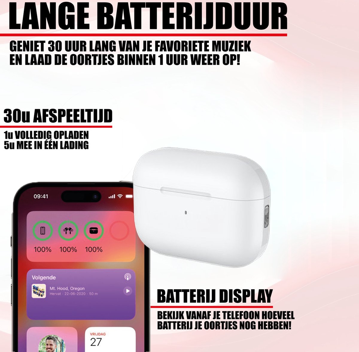 Bluetooth 5.3 Draadloze Oordopjes voor iPhone en Samsung