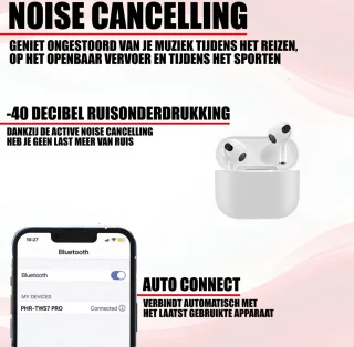 Bluetooth 5.3 Draadloze Oordopjes voor iPhone en Samsung