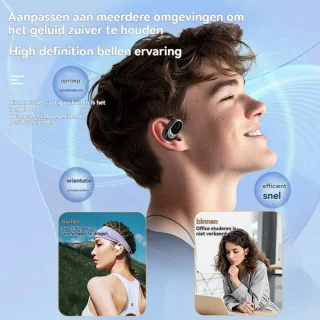 Bluetooth Draadloze Sport Oordopjes met Oorhaak en Laadkast