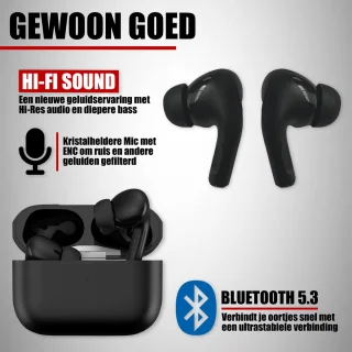 Bluetooth Oordopjes Draadloos Wit Noise Cancelling Bluetooth 5.3