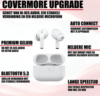 Bluetooth Oordopjes Draadloos Wit voor iPhone en Samsung