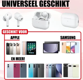 Bluetooth Oordopjes Draadloos Wit voor iPhone en Samsung