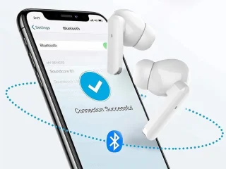 Bluetooth oordopjes in-ear wit met LED oplaadcase USB-C