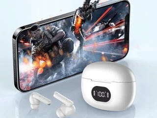 Bluetooth oordopjes in-ear wit met LED oplaadcase USB-C