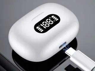Bluetooth oordopjes in-ear wit met LED oplaadcase USB-C
