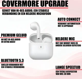 Bluetooth Oordopjes In-Ear Wit voor iPhone en Samsung