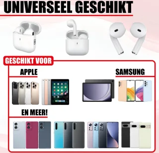 Bluetooth Oordopjes In-Ear Wit voor iPhone en Samsung