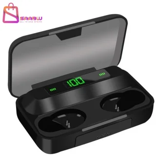Bluetooth oordopjes met powerbank case 2200mAh zwart