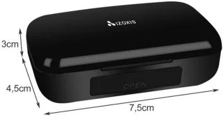 Bluetooth oordopjes met powerbank case 2200mAh zwart