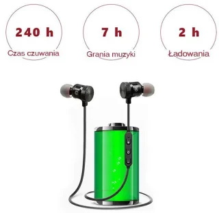 Bluetooth Sport In-Ear Oordopjes Zwart