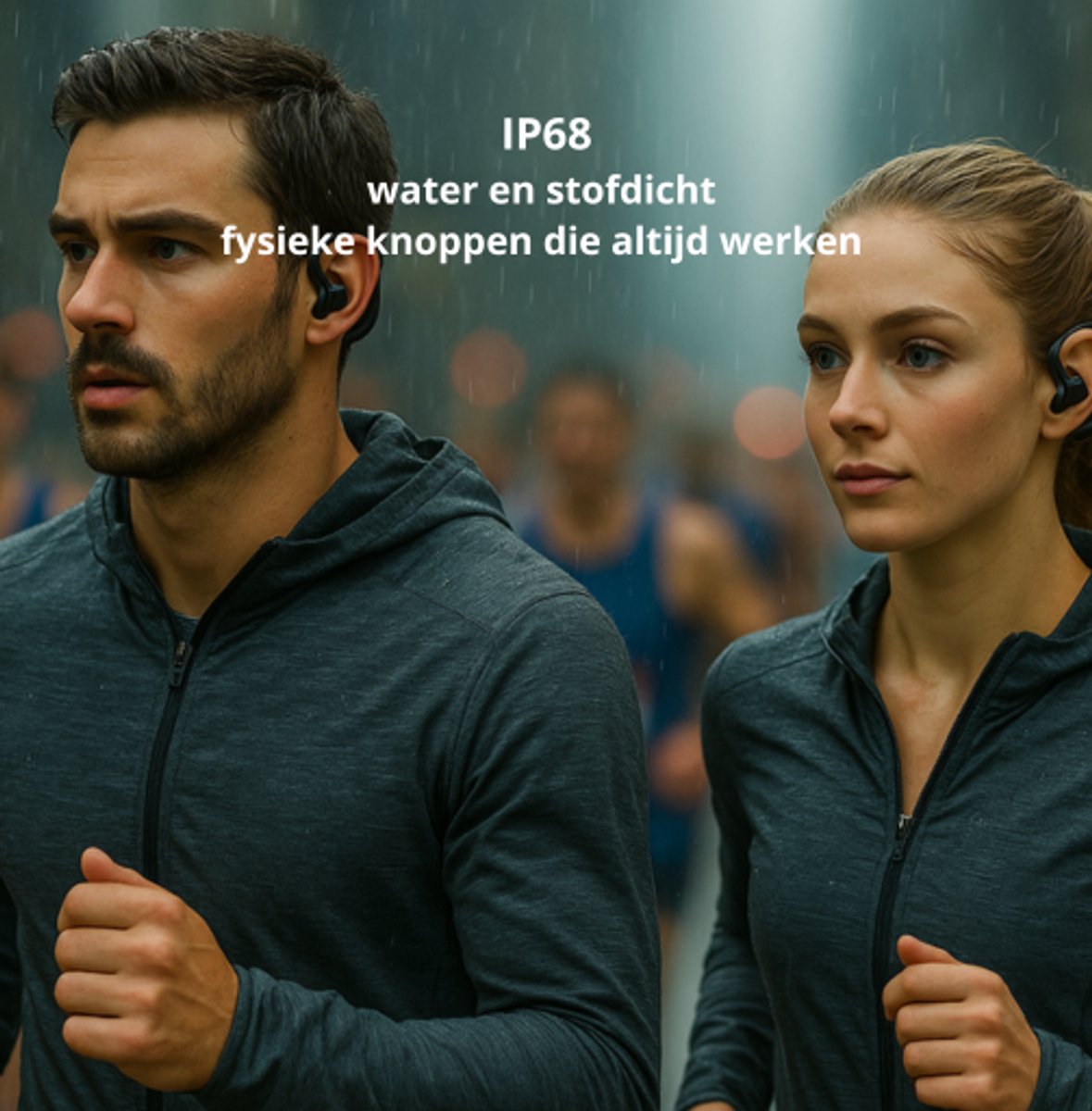 Bluetooth Sport Oordopjes met Oorhaak Zwart