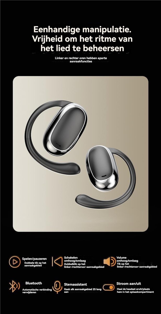 Bone Conduction Bluetooth Oordopjes met Oplaadcase