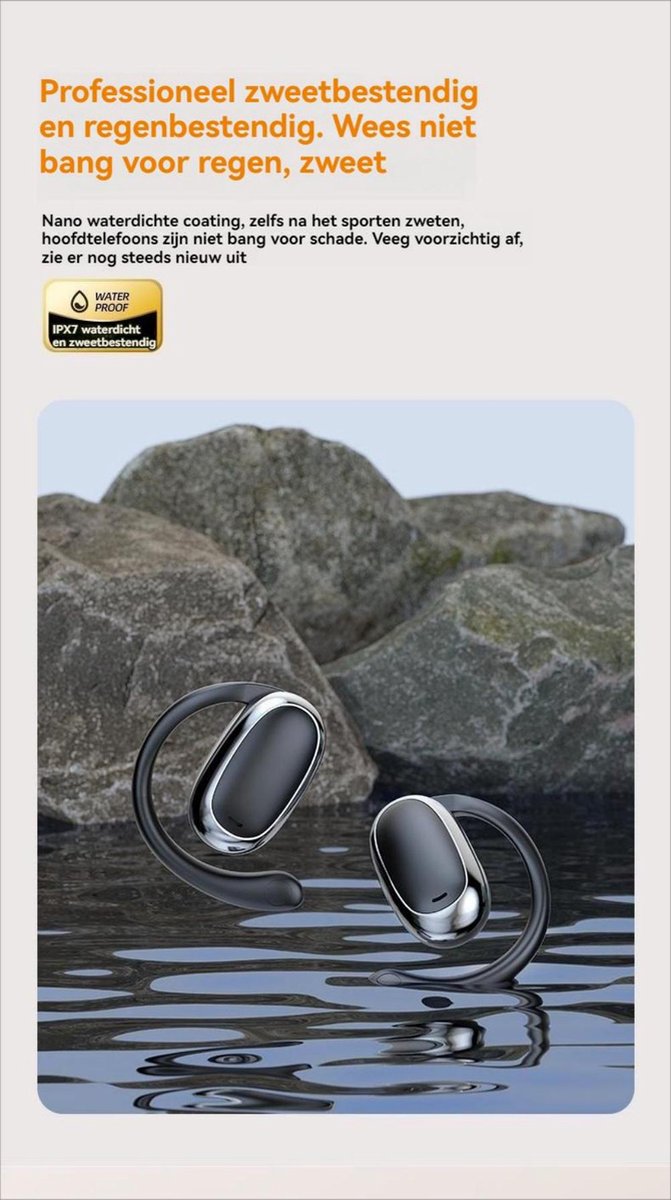 Bone Conduction Bluetooth Oordopjes met Oplaadcase