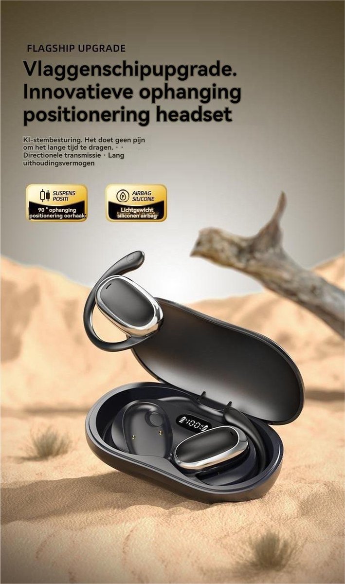 Bone Conduction Bluetooth Oordopjes met Oplaadcase