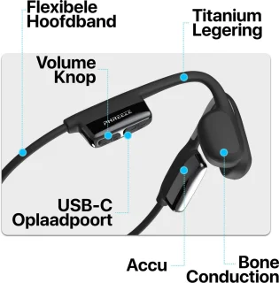 Bone Conduction Headphone Bluetooth 5.3 IPX6 Sport Oordopjes