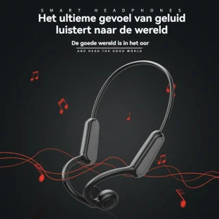 Bone Conduction Headphone Bluetooth 5.3 Zwart