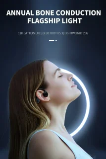 Bone Conduction Headphone Bluetooth 5.3 Zwart