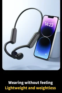 Bone Conduction Headphone Bluetooth 5.3 Zwart